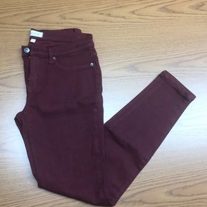 Maroon skinny jeans